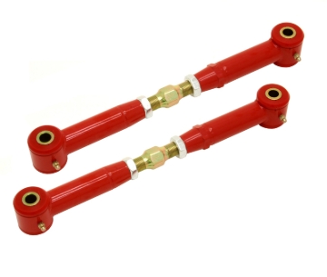 Picture of BMR 10-15 5th Gen Camaro Rear Adj. Toe Rods (Polyurethane) - Red