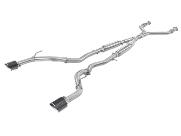 Picture of aFe Takeda 2.5in 304 SS Cat-Back Exhaust System w/ Carbon Fiber Tips 16-18 Infiniti Q50 V6-3.0L (tt)