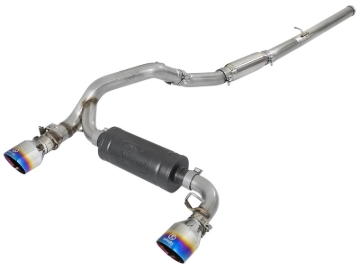 Picture of aFe Takeda 3in 304 SS Cat-Back Exhaust System w/ Blue Flame Tip 16-18 Ford Focus RS I4-2.3L (t)