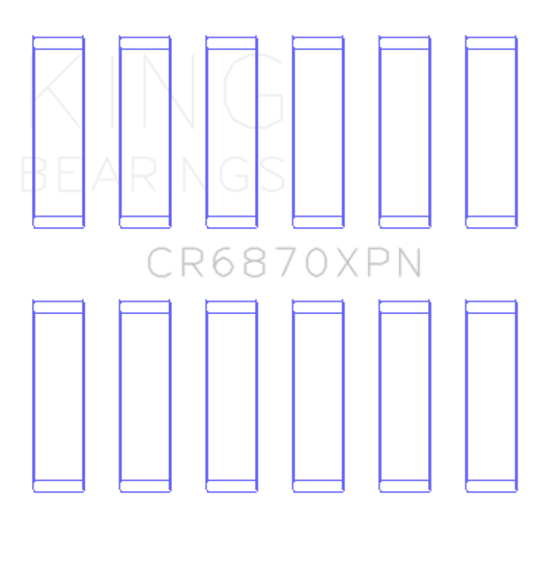 Picture of King Engine Bearings 09-15 Nissan GT-R VR38DETT (Size STD) Performance Rod Bearing Set