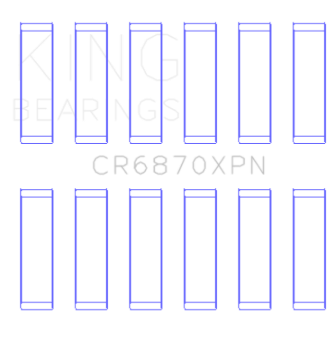 Picture of King Engine Bearings 09-15 Nissan GT-R VR38DETT (Size STD) Performance Rod Bearing Set