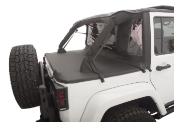 Picture of Rampage 2007-2018 Jeep Wrangler(JK) Unlimited 4-Door Trailview Tonneau Top - Black Diamond