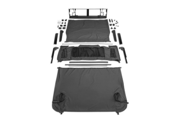 Picture of Rampage 2007-2018 Jeep Wrangler(JK) 2-Door Trailview Tonneau Top - Black Diamond