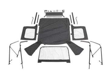 Picture of Rampage 86-95 Jeep Wrangler CJ7/YJ Complete Top - Black Diamond