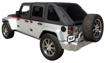 Picture of Rampage 2007-2018 Jeep Wrangler(JK) Unlimited Frameless Soft Top Kit - Black Diamond