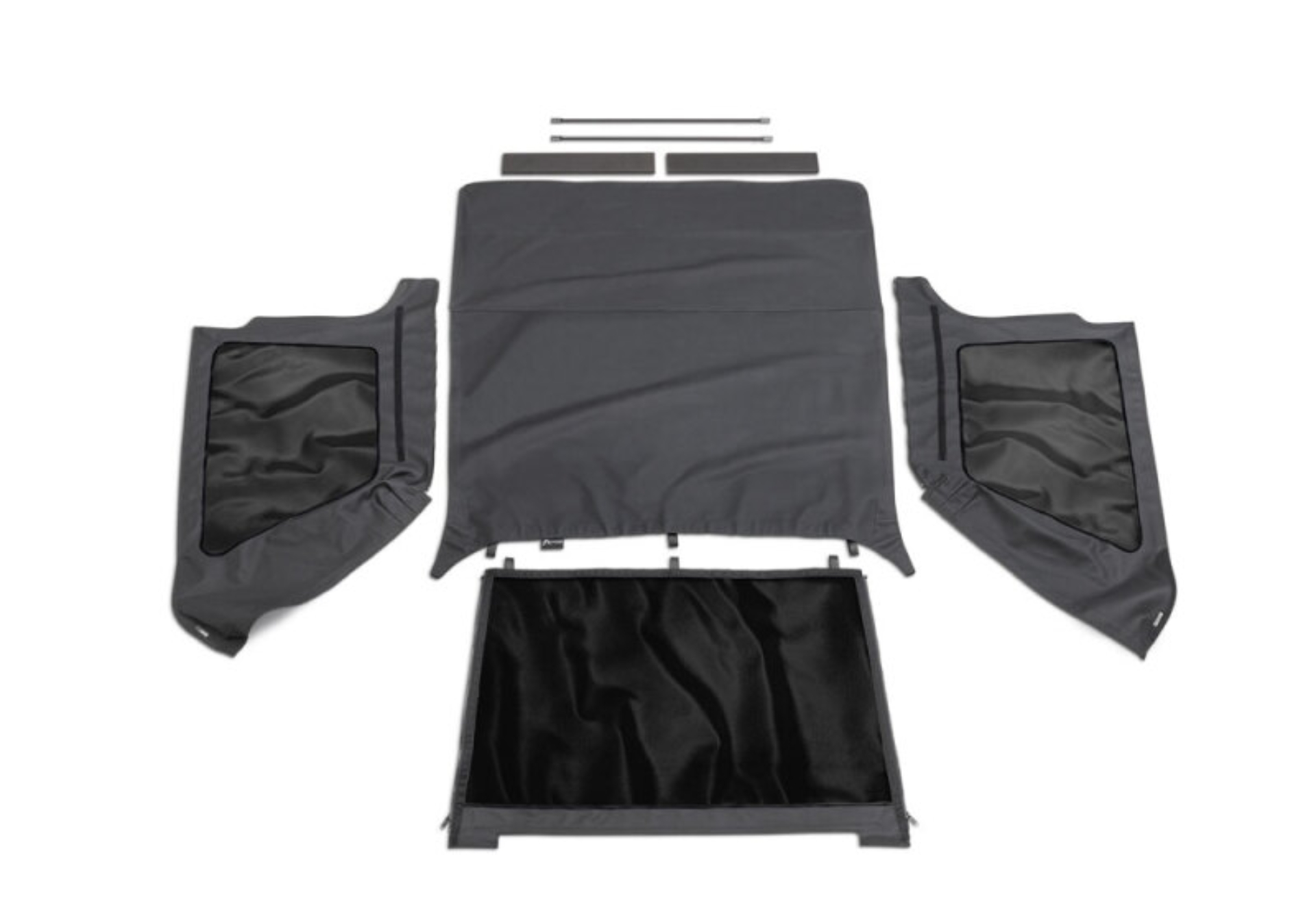 Picture of Rampage 1997-2006 Jeep Wrangler(TJ) Excludes LJ Unlimited Frameless Soft Top Kit - Black Diamond