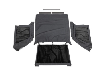 Picture of Rampage 1997-2006 Jeep Wrangler(TJ) Excludes LJ Unlimited Frameless Soft Top Kit - Black Diamond