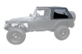 Picture of Rampage 2004-2006 Jeep Wrangler(TJ) LJ Unlimited Frameless Soft Top Kit - Black Diamond
