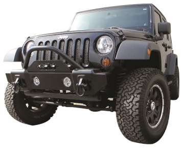 Picture of Rampage 2007-2018 Jeep Wrangler(JK) Recovery Bumper Stubby Front - Black