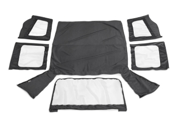 Picture of Rampage 1988-1995 Jeep Wrangler(YJ) OEM Replacement Top - Black Denim