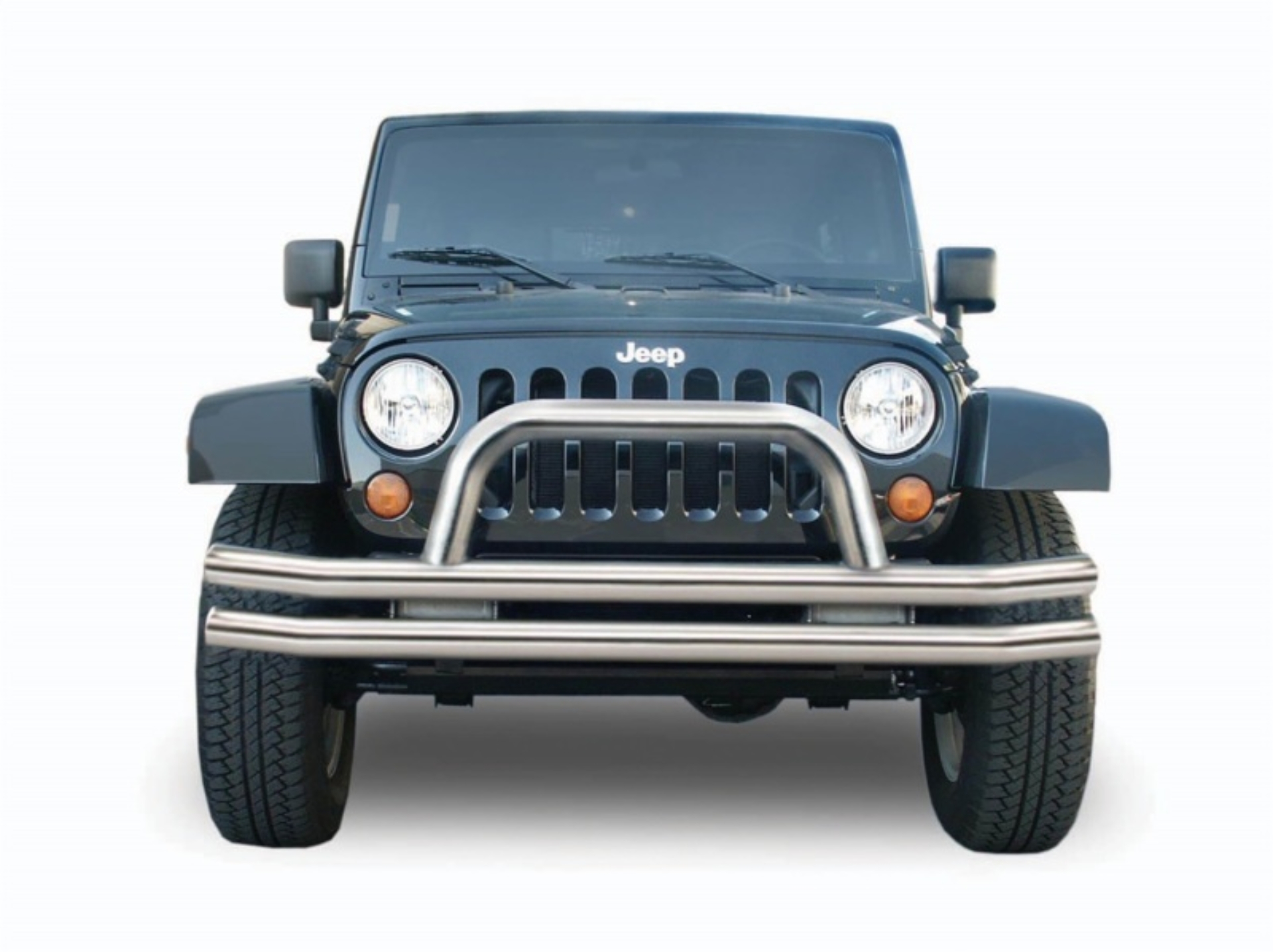 Picture of Rampage 1976-1983 Jeep CJ5 Double Tube Bumper Front - Stainless