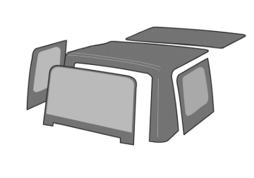 Picture of Rampage 1986-1994 Suzuki Samurai Soft Top OEM Replacement - Black Diamond