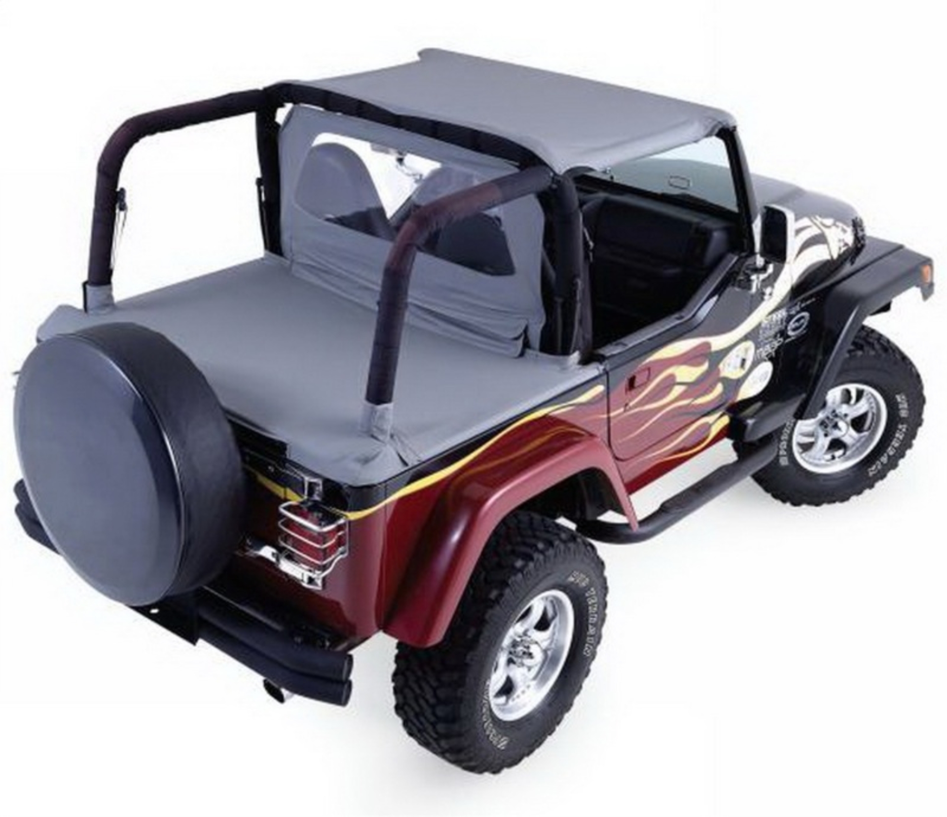 Picture of Rampage 1987-1991 Jeep Wrangler(YJ) Cab Soft Top And Tonneau Cover - Black Denim
