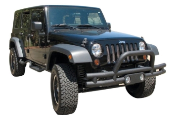 Picture of Rampage 2007-2018 Jeep Wrangler(JK) Double Tube Bumper Front - Black