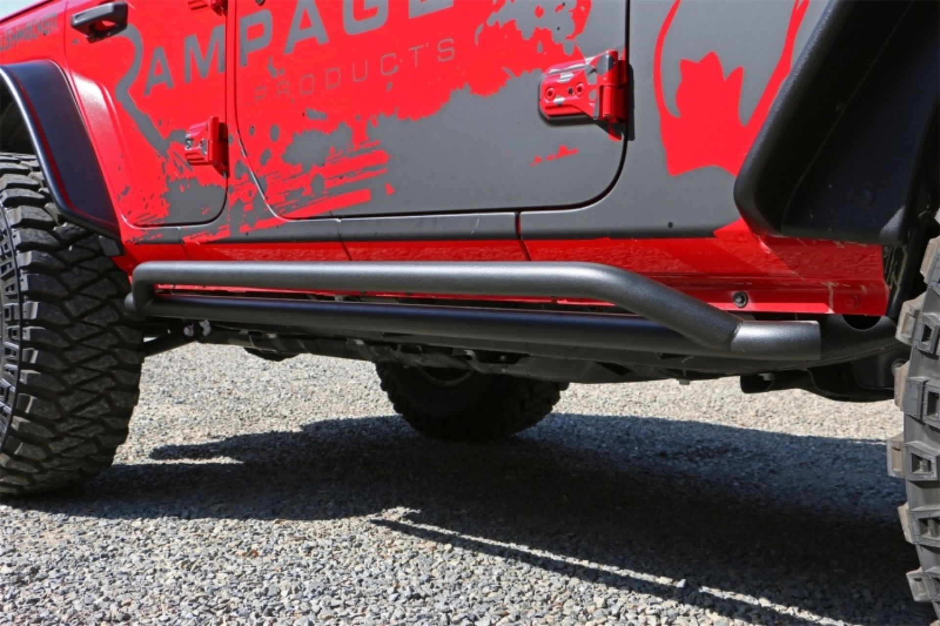 Picture of Rampage 2018-2019 Jeep Wrangler(JL) Unlimited Sport S 4-Door Rail Slide Step - Black