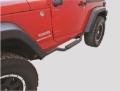 Picture of Rampage 2007-2018 Jeep Wrangler(JK) Side Bar Drop Step Slimline - Black