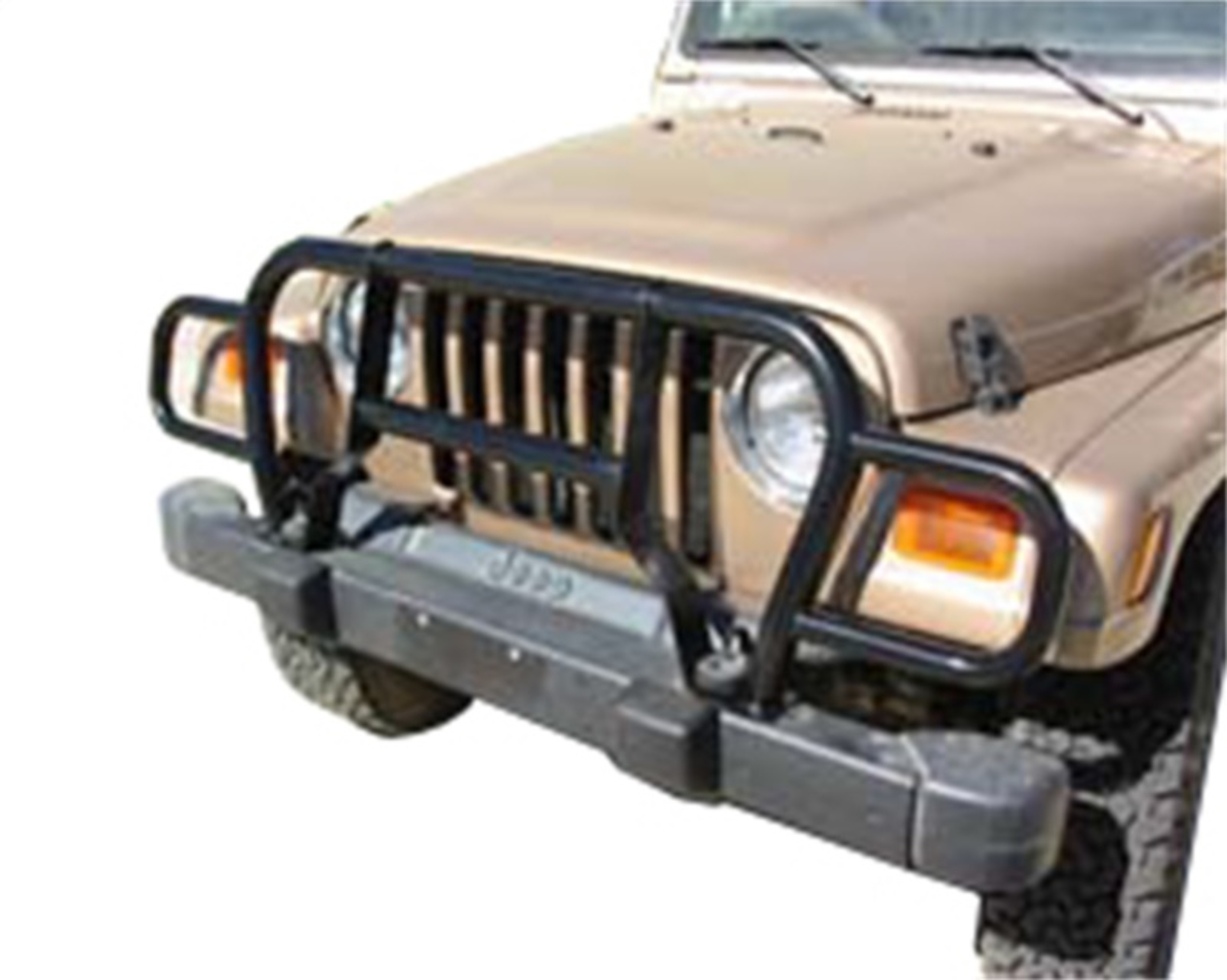 Picture of Rampage 1987-1995 Jeep Wrangler(YJ) Headlight Euro Grill Guard - Black