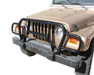 Picture of Rampage 1987-1995 Jeep Wrangler(YJ) Headlight Euro Grill Guard - Black