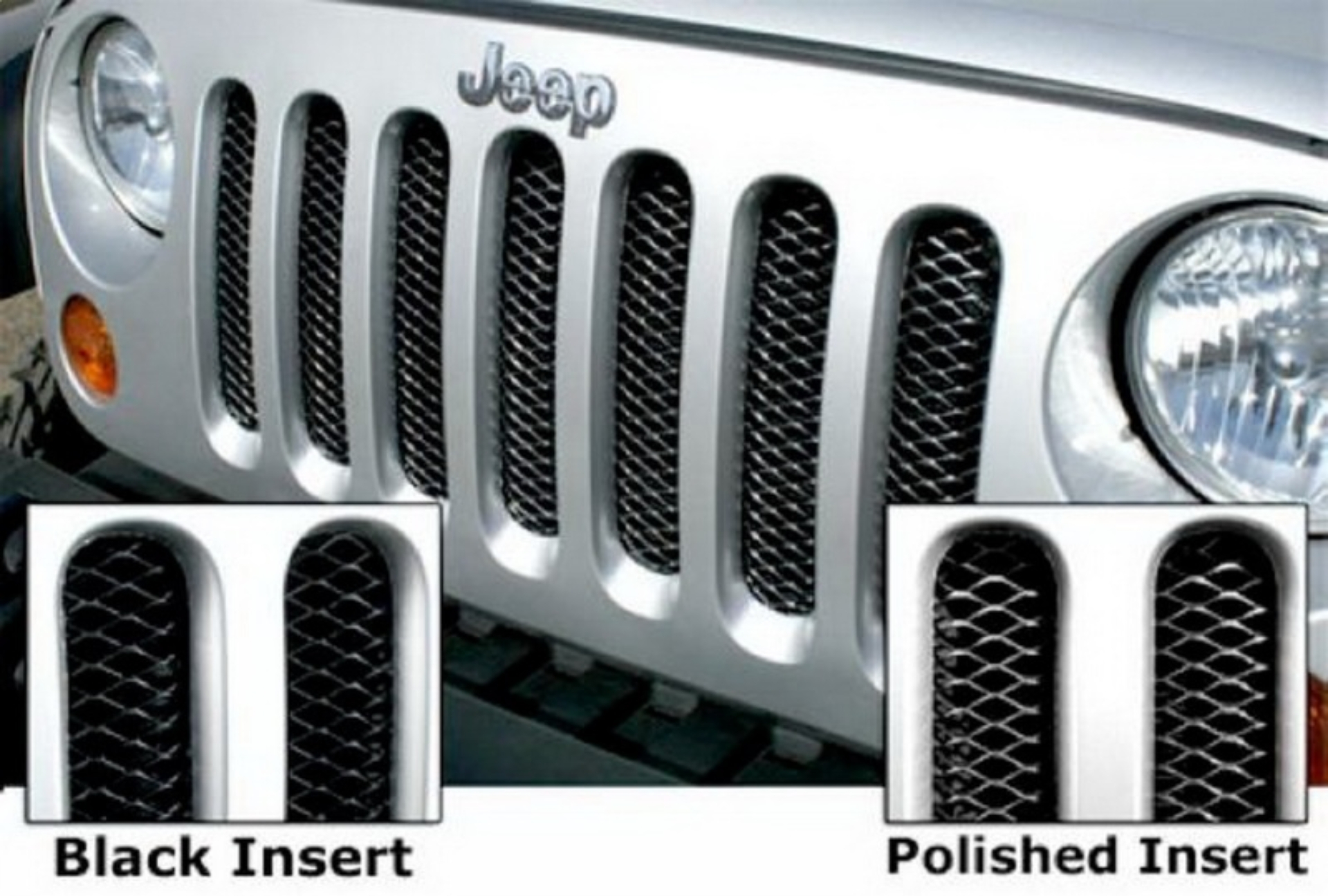 Picture of Rampage 2007-2018 Jeep Wrangler(JK) Grille 3D Single Piece - Black