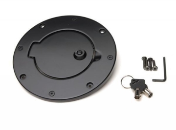 Picture of Rampage 2007-2018 Jeep Wrangler(JK) Billet Style Gas Cover - Black