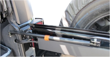 Picture of Rampage 2007-2010 Jeep Wrangler(JK) Rear Door Heavy Duty Gas Strut - Black