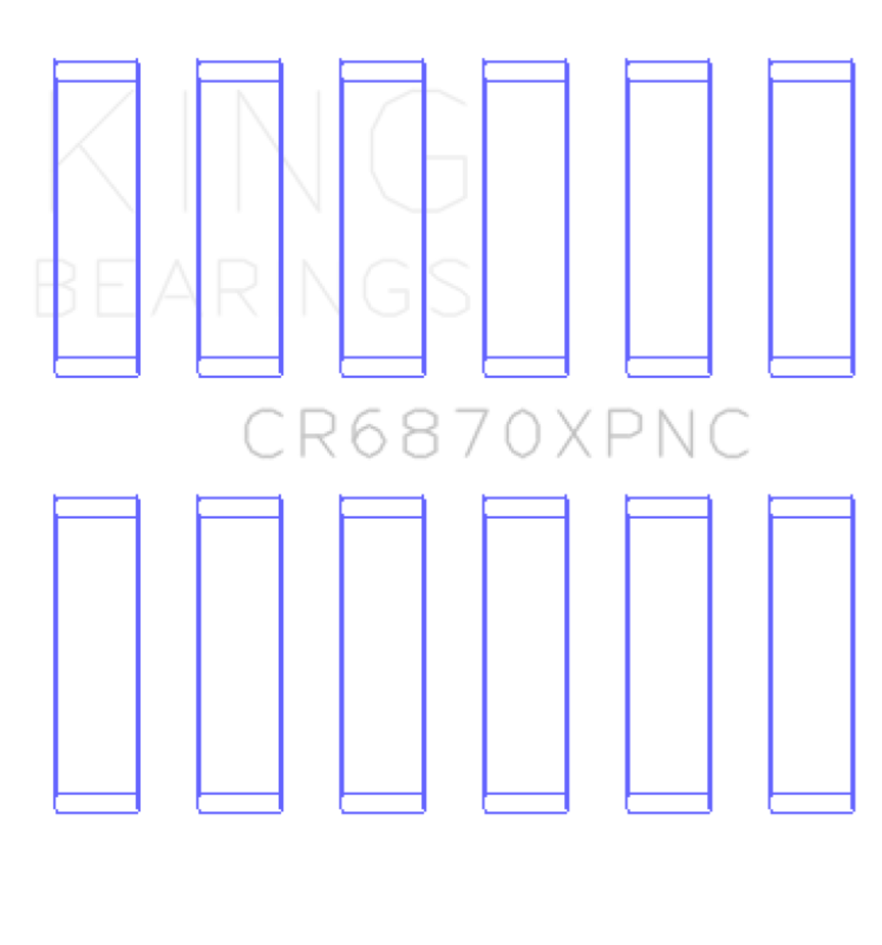 Picture of King Engine Bearings Nissan VR38DETT pMaxKote Performance Con Rod Bearing Set - Size STD