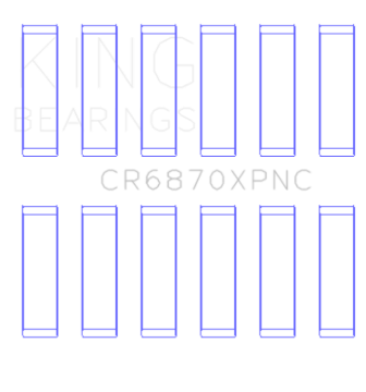 Picture of King Engine Bearings Nissan VR38DETT pMaxKote Performance Con Rod Bearing Set - Size STD