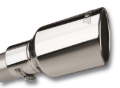 Picture of Borla Universal Polished Tip Single Round Rolled Angle-Cut w/Clamp (inlet 2 1/2in. Outlet 4 x 4in) *