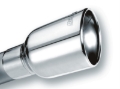 Picture of Borla Universal Polished Tip Single Round Rolled Angle-Cut w/Clamp (inlet 2 1/2in. Outlet 4 x 4in) *