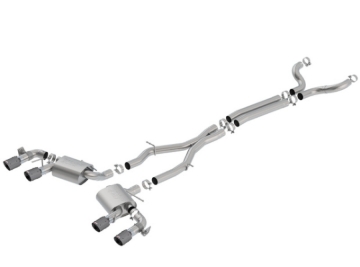 Picture of Borla 17-18 Chevrolet Camaro ZL1 6.2L V8 S Type Catback Exhaust w/ Dual Mode Valves CF Black Anod