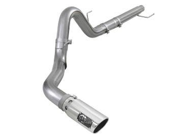 Picture of aFe Large Bore-HD 4in 409 SS DPF-Back Exh 18-19 Ford F-150 V6-3.0L (td) w/ Polished Tip
