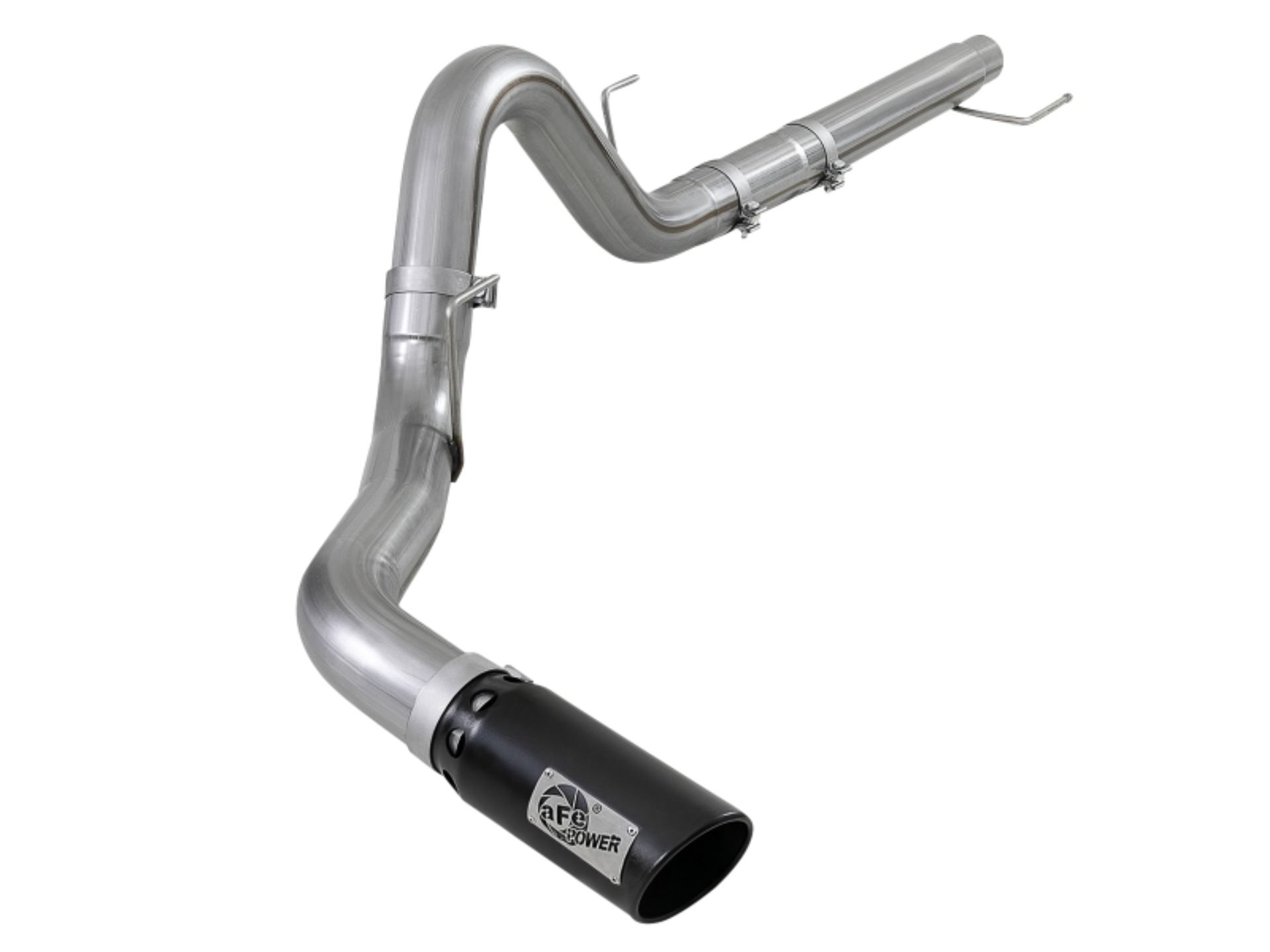 Picture of aFe Large Bore-HD 4in 409 SS DPF-Back Exh 18-19 Ford F-150 V6-3.0L (td) w/ Black Tip