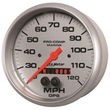 Picture of Autometer Marine Silver Ultra-Lite 5in 120mph GPS Speedometer