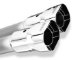 Picture of Borla Universal Polished Tip Dual Square Angle-Cut Intercooled (inlet 2 1/2in. Outlet 2 7/8 x 3 3/8i
