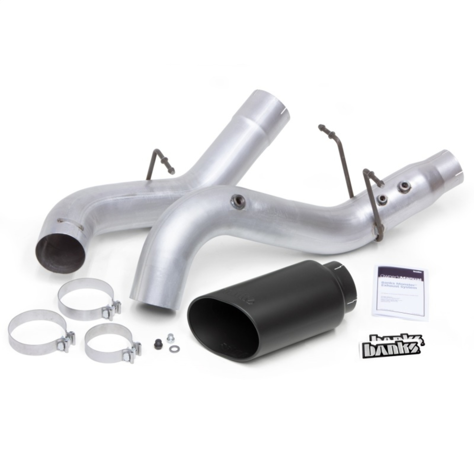 Picture of Banks Power 17-19 Chevy Duramax L5P 2500/3500 Monster Exhaust System w/ Black Tip