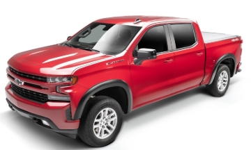 Picture of Bushwacker 19-21 Chevrolet Silverado 1500 OE-Style 4PC Fender Flares Black Smooth