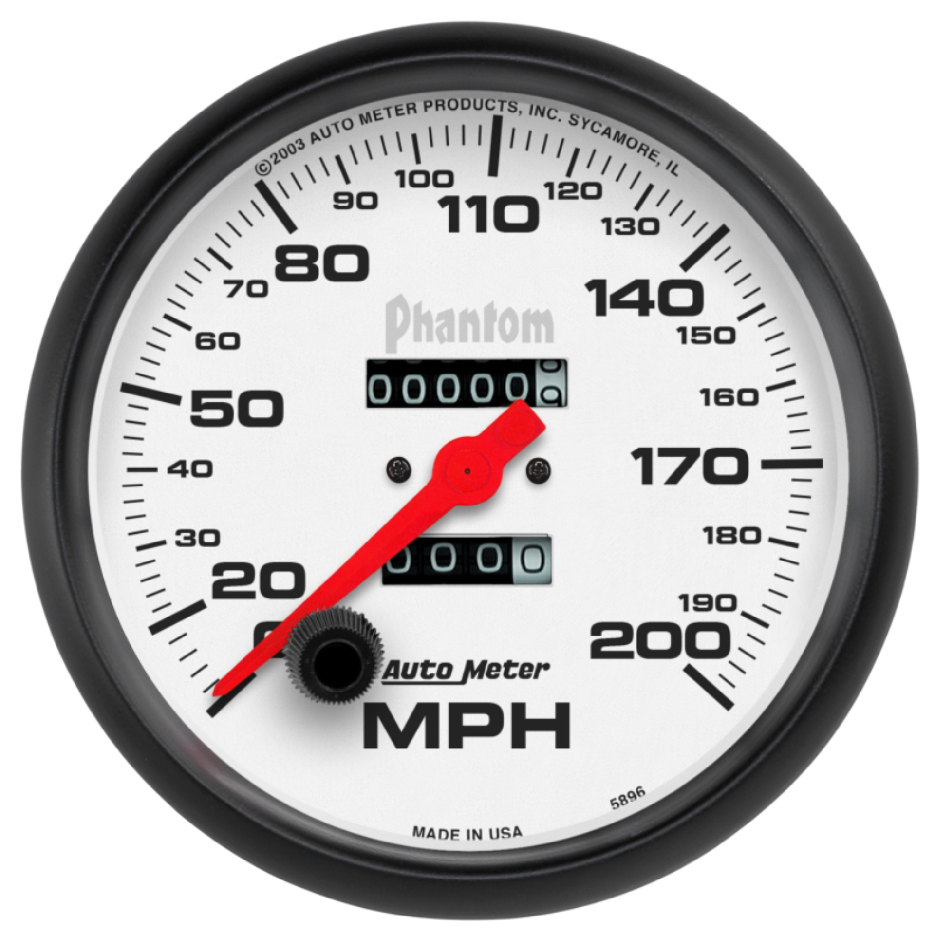 Picture of Autometer Phantom 5in 0-200 MPH Mechanical Speedometer
