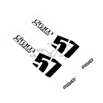 Picture of Gram Lights 57DR/57CR Spoke Sticker White (2 PCS)