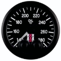 Picture of Autometer Stack Instruments 52mm 140-280 Deg F 1/8in NPTF Male Pro Control Oil Temp Gauge - Black