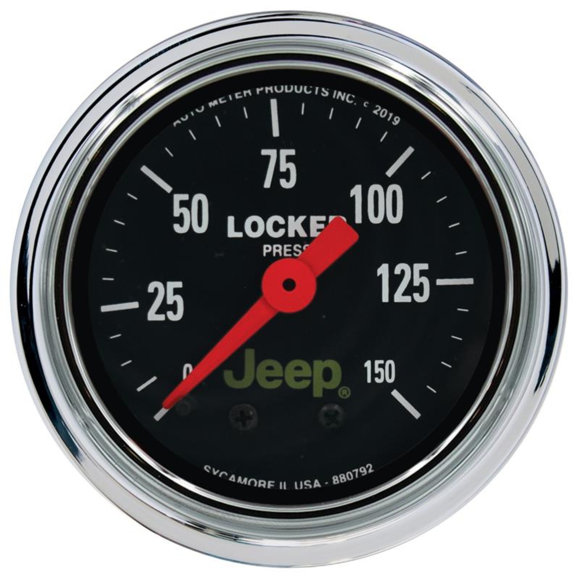 Picture of Autometer Jeep 2-1/16in 150 PSI Mechanical Air Locker Gauge