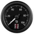 Picture of Autometer Stack 52mm 0-100 PSI 1/8in NPTF (M) Mechanical Oil Pressure Gauge - Black