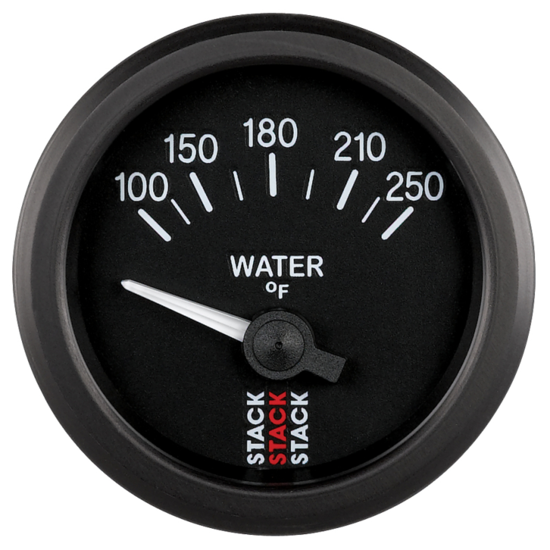 Picture of Autometer Stack 52mm 100-250 Deg F 1/8in NPTF Electric Water Temp Gauge - Black