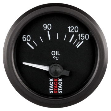 Picture of Autometer Stack 52mm 60-150 Deg C M10 Male Electric Oil Temp Gauge - Black