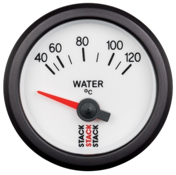 Picture of Autometer Stack 52mm 40-120 Deg C M10 Male Electric Water Temp Gauge - White