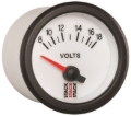 Picture of Autometer Stack 52mm 8-18V Electric Battery Voltage Gauge - White