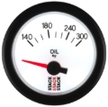 Picture of Autometer Stack 52mm 140-300 Deg F 1/8in NPTF Electric Oil Temp Gauge - White