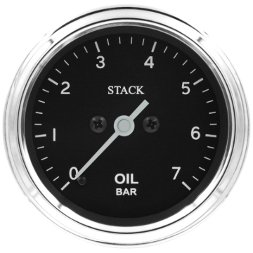 Picture of Autometer Stack 52mm 0-7 Bar M10 Male Pro Stepper Motor Oil Pressure Gauge - Classic
