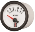 Picture of Autometer Stack 52mm 8-18V Electric Battery Voltage Gauge - White