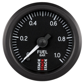 Picture of Autometer Stack 52mm 0-1 Bar M10 Male Pro Stepper Motor Fuel Pressure Gauge - Black