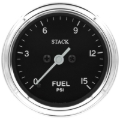Picture of Autometer Stack 52mm 0-15 PSI 1/8in NPTF Male Pro Stepper Motor Fuel Pressure Gauge - Classic